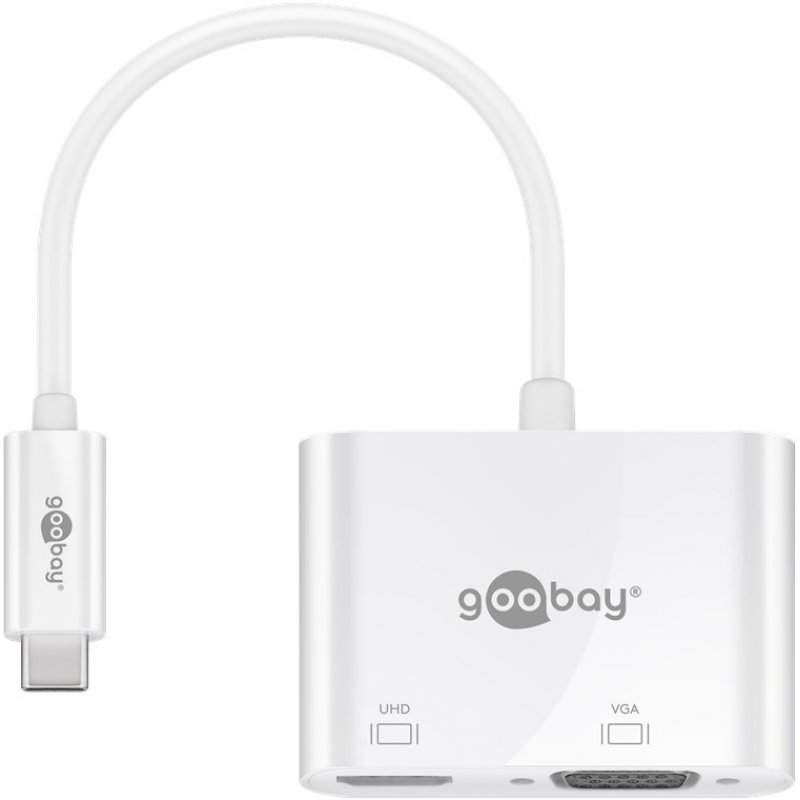 Goobay 52430 notebook dock/port replicator Wired & Wireless USB 3.2 Gen 1 (3.1 Gen 1) Type-A + Type-C White