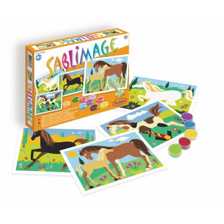 Kit créatif Sentosphère compatible - Sablimage Chevaux (tableau à sabler)