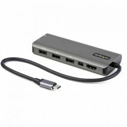 StarTech.com USB C Multiport Adapter - USB-C to HDMI or Mini DisplayPort 4K 60Hz, 100W Power Delivery Pass-Through, 4-Po