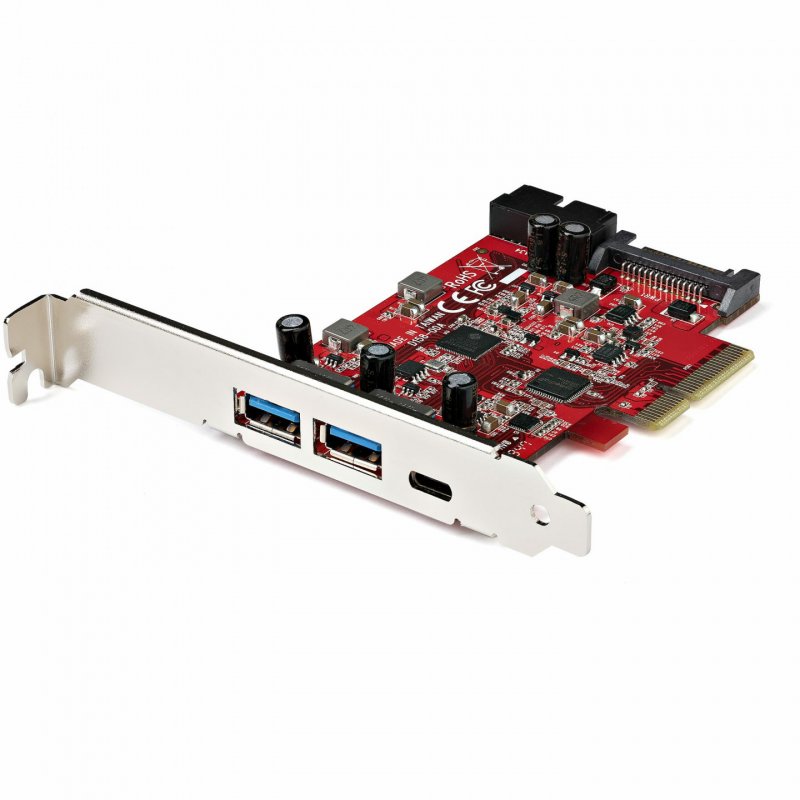StarTech.com 5-Port USB PCIe Card - 10Gbps USB 3.1 Gen 2 PCIe Card w/ 1x USB-C & 2x USB-A - 1x 2 Port IDC (Internal 5Gbp