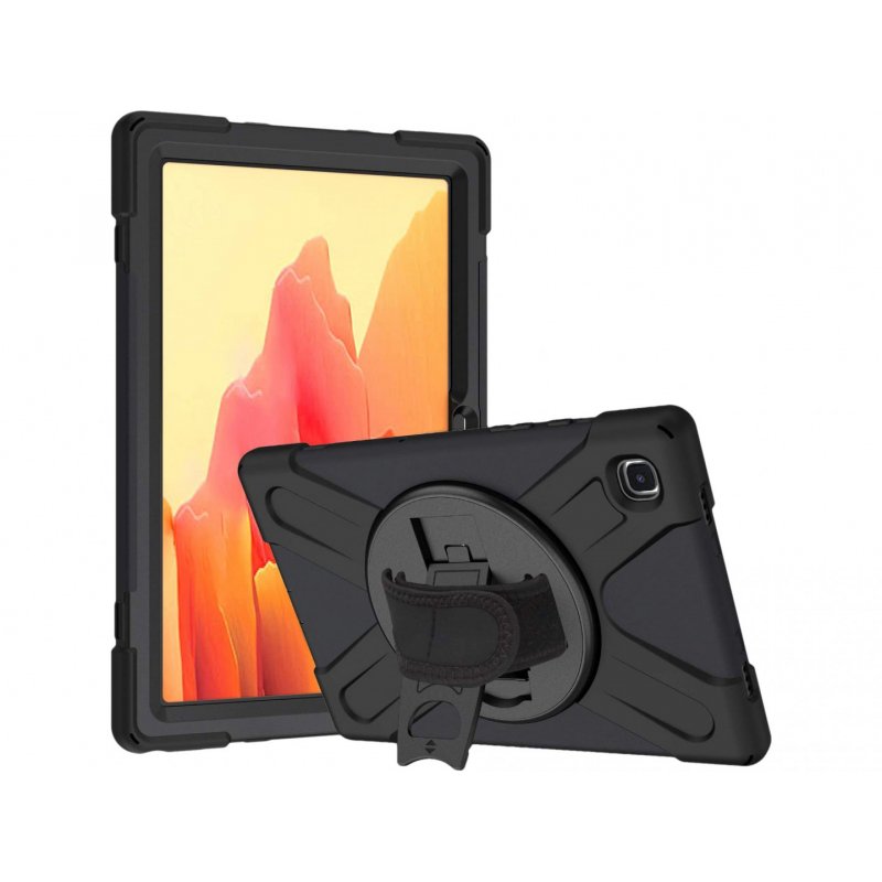 DLH COQUE RENFORCEE AVEC BANDOULIERE, POIGNEE ROTATIVE ET PIED SUPPORT POUR SAMSUNG GALAXY TAB A7 LITE 8.7" (SM-T220 / S