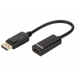 DLH DY-TU4664B cable gender changer Displayport HMDI Black