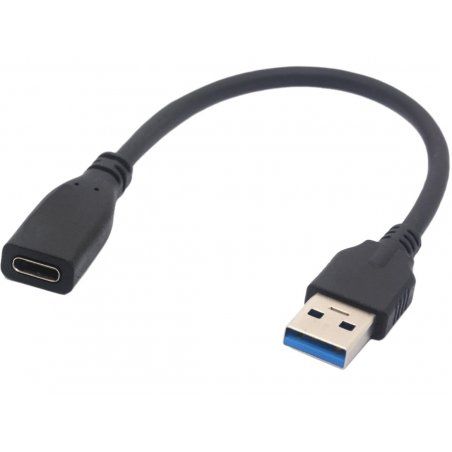 DLH CABLE ADAPTATEUR USB-C (F) VERS USB-A (M) - Longueur 22.5cm