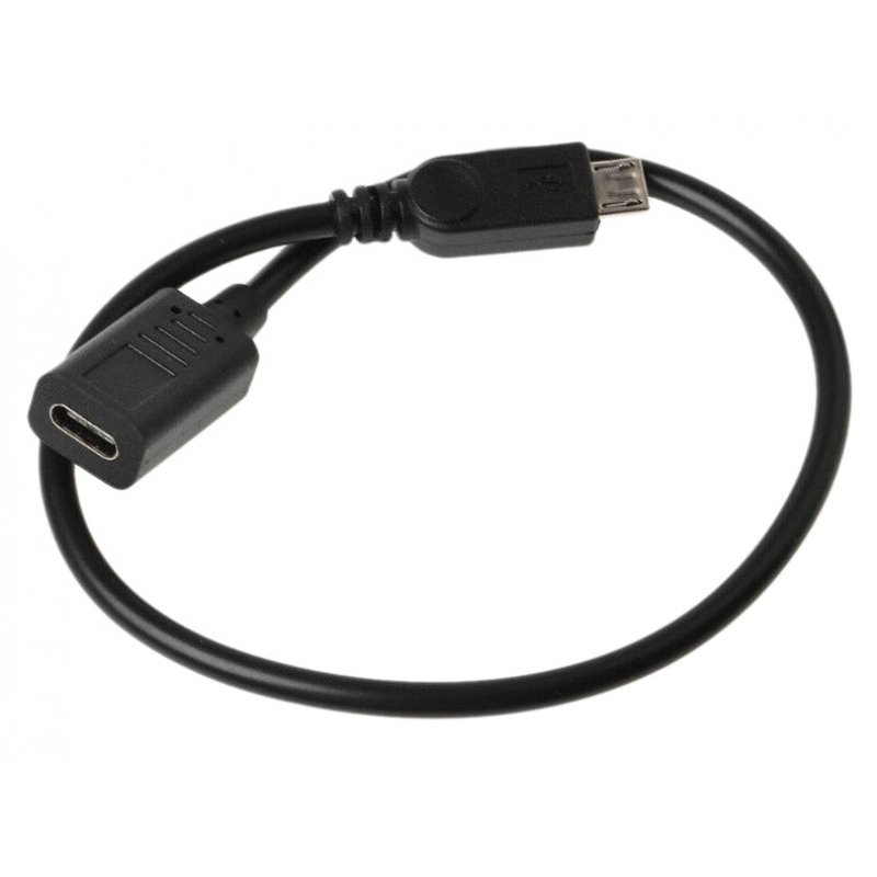 DLH DY-TU4715 USB cable 0.31 m USB 2.0 USB C Micro-USB B Black