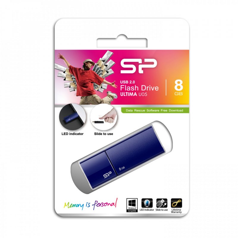 Silicon Power Ultima U05 USB flash drive 8 GB USB Type-A 2.0 Blue