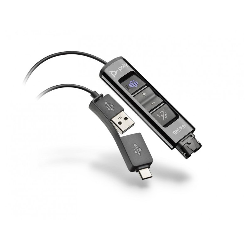 DA85-M TEAMS CERTIFIED USB TO QD SMART DIGITAL HEADSET ADAPTOR