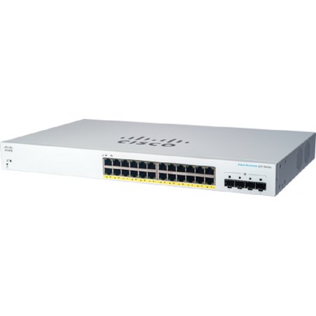 Cisco CBS220-24P-4G Géré L2 Gigabit Ethernet (10/100/1000) Connexion Ethernet, supportant l'alimentation via ce port (