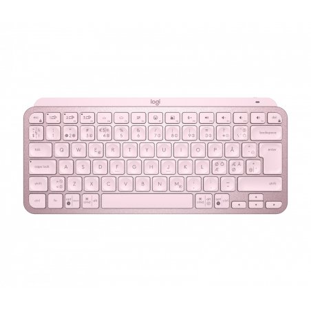 Logitech MX Keys Mini clavier RF sans fil + Bluetooth QWERTY Nordique Rose