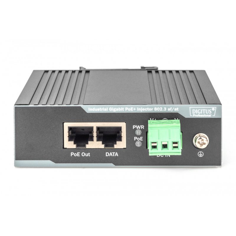 Digitus Industrial Gigabit Ethernet PoE+ Injector, 802.3 af/at, 60 W