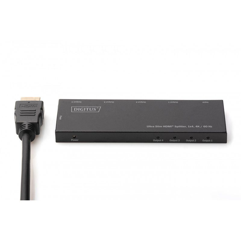 DIGITUS Ultra Slim HDMI Splitter DS-45323 - Video-/Audio-Splitter - 4 Anschlüsse