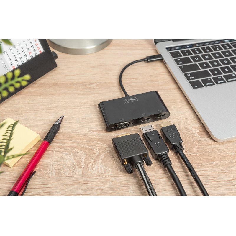 Digitus USB-C™ 3in1 Triple Monitor Adapter (HDMI, DP, VGA)