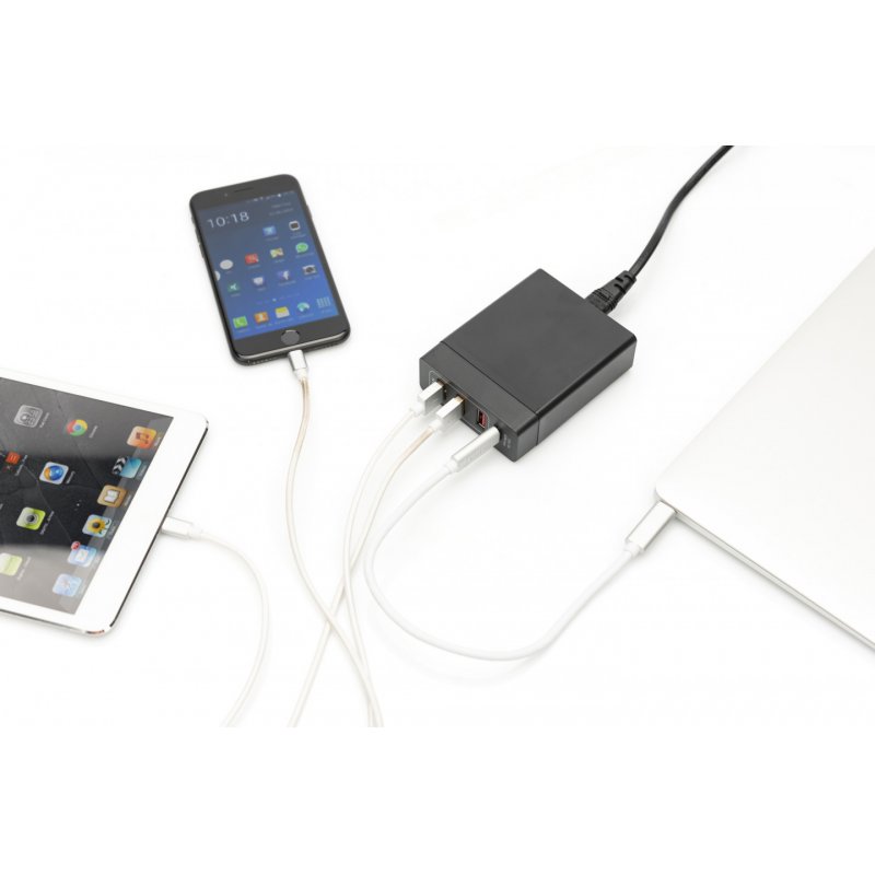 Digitus 4-Port Universal USB Charging Adapter, USB Type-C™