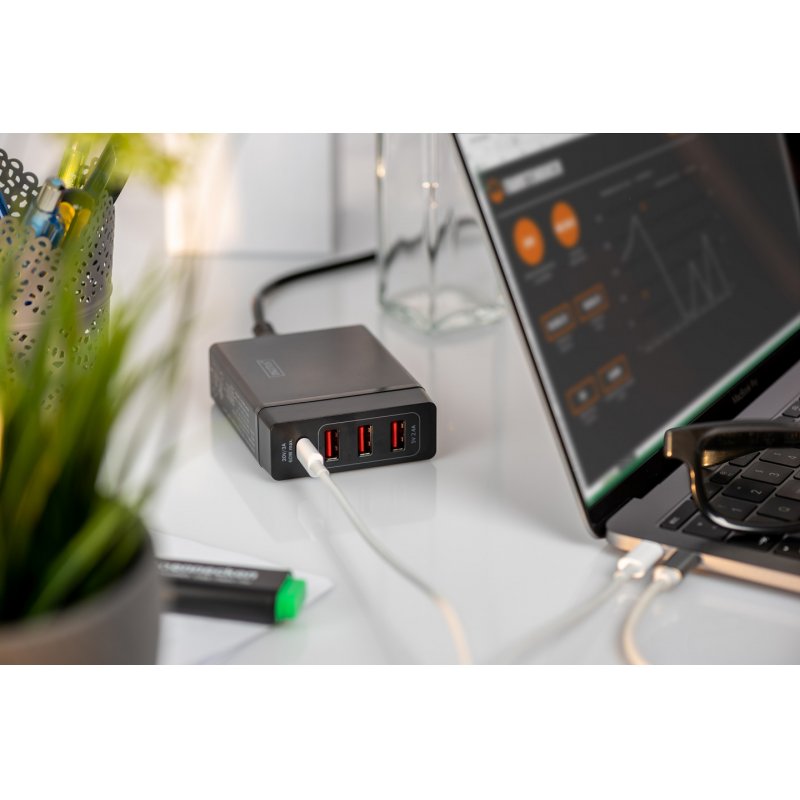 Digitus 4-Port Universal USB Charging Adapter, USB Type-C™