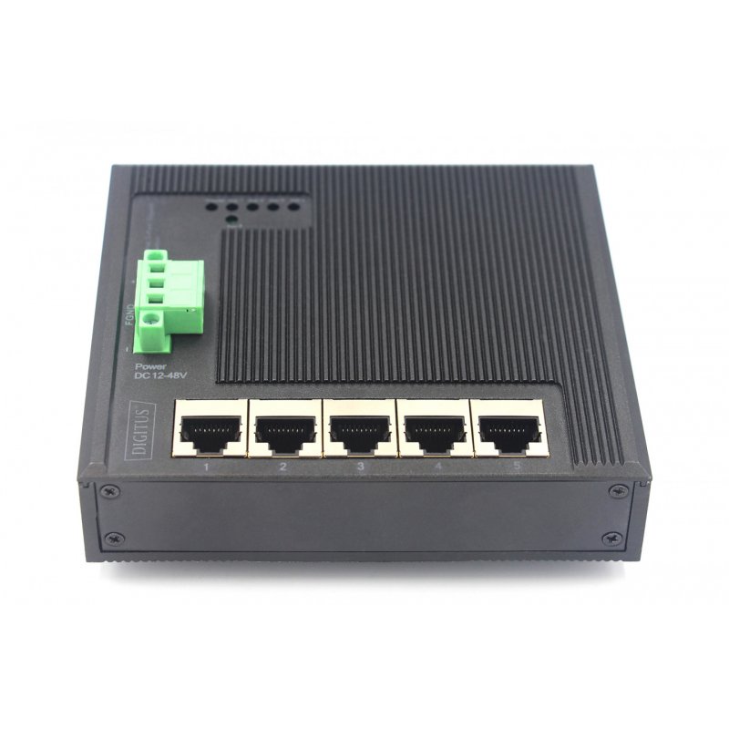 Digitus 5 Port Gigabit Ethernet Network Switch Switch, Flat, Industrial, Unmanaged