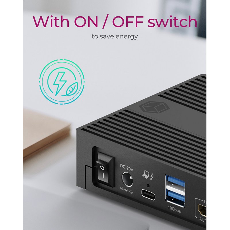 ICY BOX IB-DK2246AC Avec fil USB 3.2 Gen 2 (3.1 Gen 2) Type-A Noir