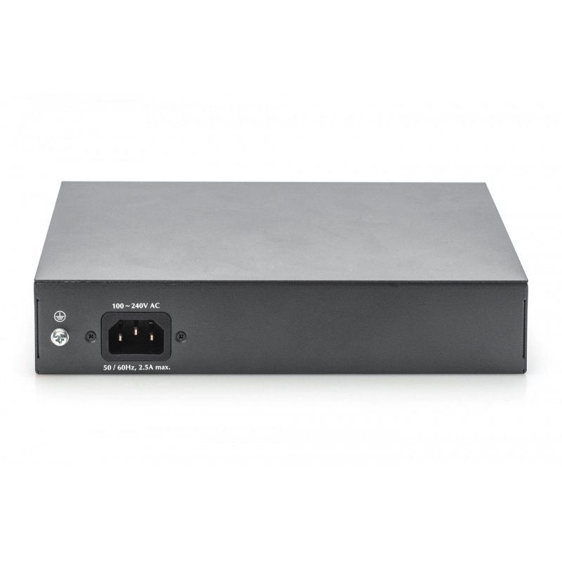 Digitus 8 Port Gigabit PoE Switch, 19 Zoll, Unmanaged, 2 Uplinks