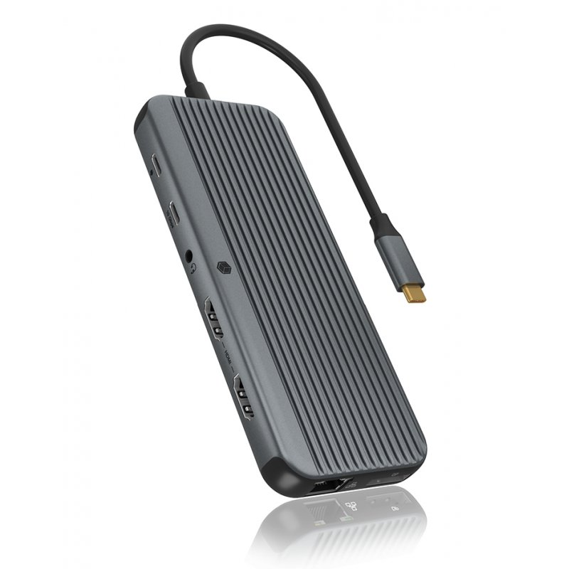 USB-C Notebook Dockingtation 3xUSB-A/USB-C/DisplayPort/2xHDMI ICY BOX Black