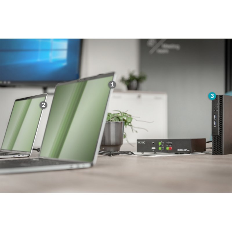 DIGITUS DS-12880 - KVM-/Audio-/USB-Switch - 4 Anschlüsse