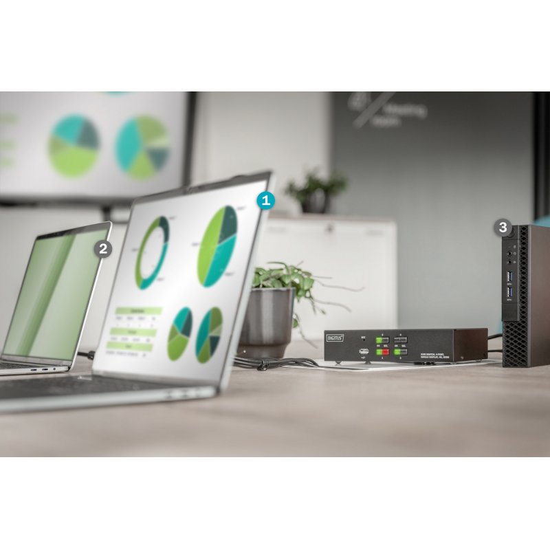 DIGITUS DS-12880 - KVM-/Audio-/USB-Switch - 4 Anschlüsse