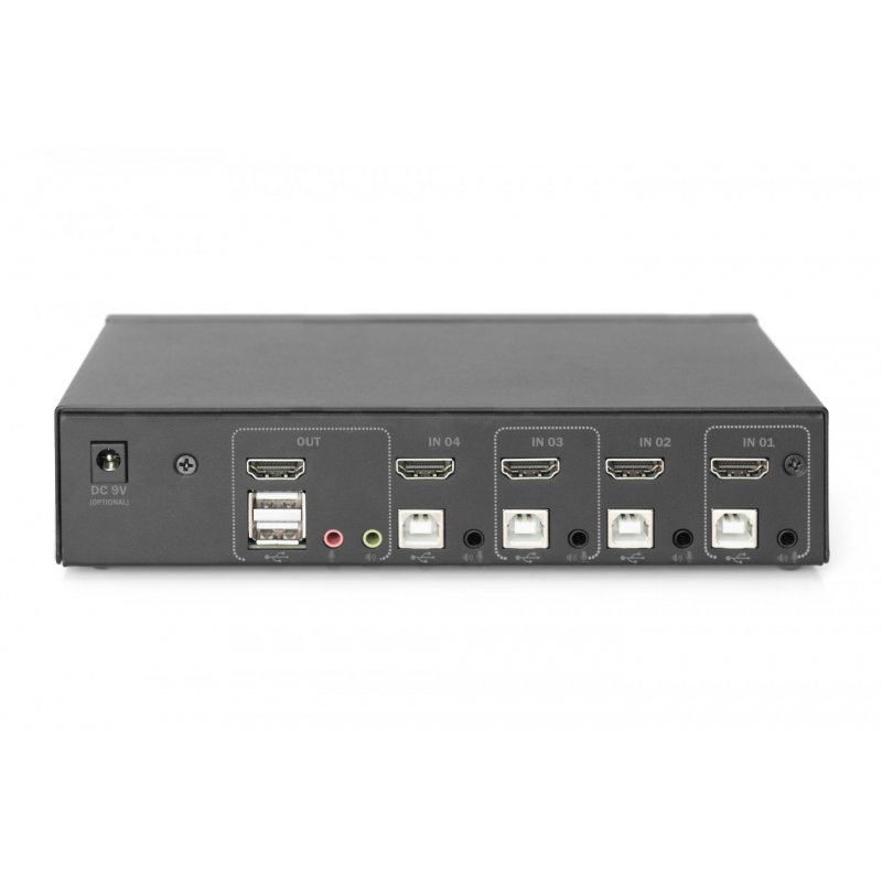 DIGITUS DS-12880 - KVM-/Audio-/USB-Switch - 4 Anschlüsse