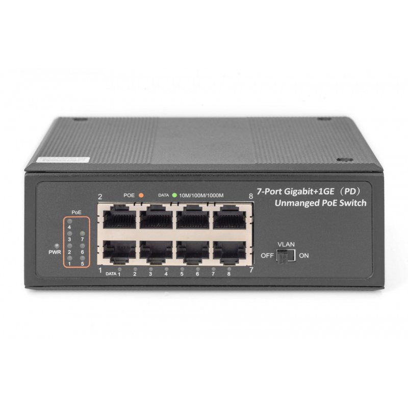 Switch Digitus PoE industrial 7-port Gigabit