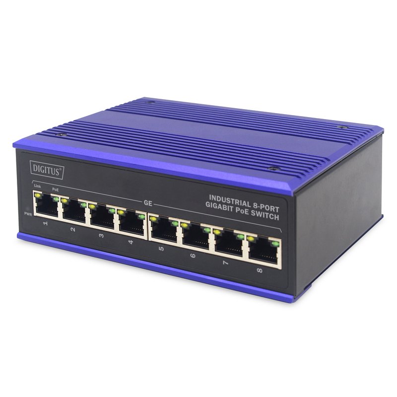 Switch Digitus PoE industrial 8-port Gigabit