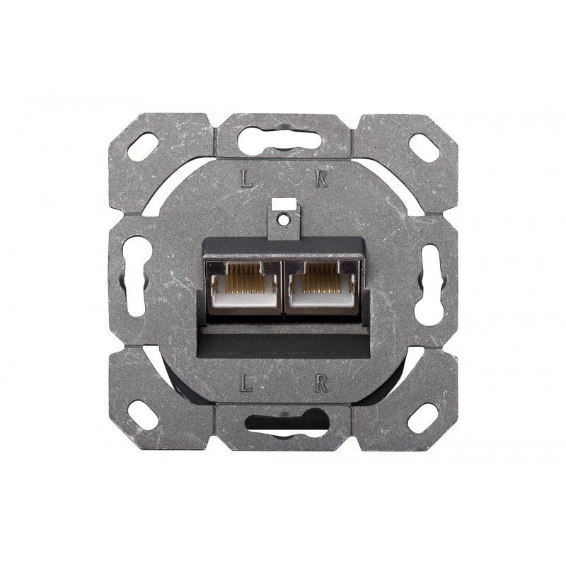 Digitus CAT 6A Class EA network outlet, design compatible, shielded, flush mount