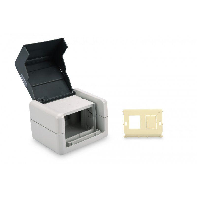 Digitus Outdoor Surface Mount Box for Keystone Modules, IP44 surface mount with hinged lid
