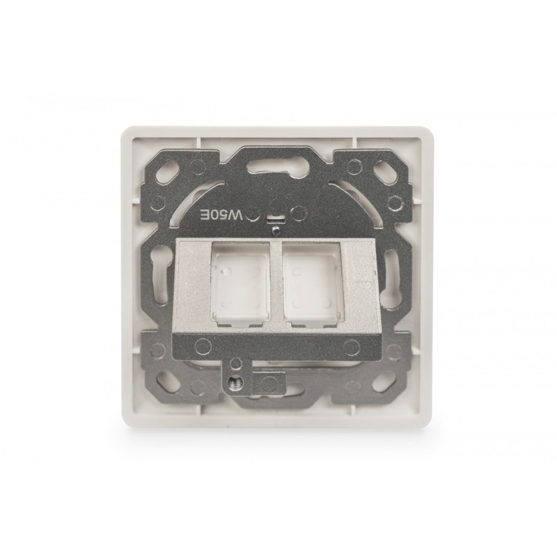 Digitus Boîtier vide pour modules Keystone, cadre de 80 x 80 mm + plaque centrale de 50x50 mm