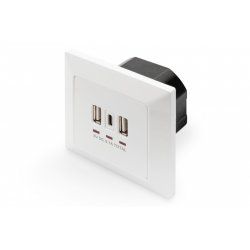 Digitus Socket with USB A & USB-C™ Ports, flush mounted