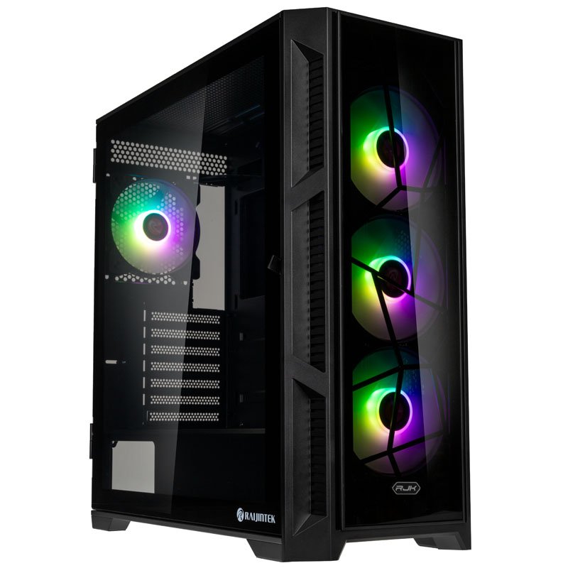 Raijintek PONOS Ultra Midi-Tower, Tempered Glass - schwarz
