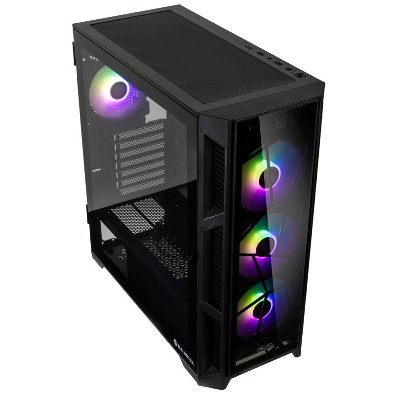 Raijintek PONOS Ultra Midi-Tower, Tempered Glass - schwarz