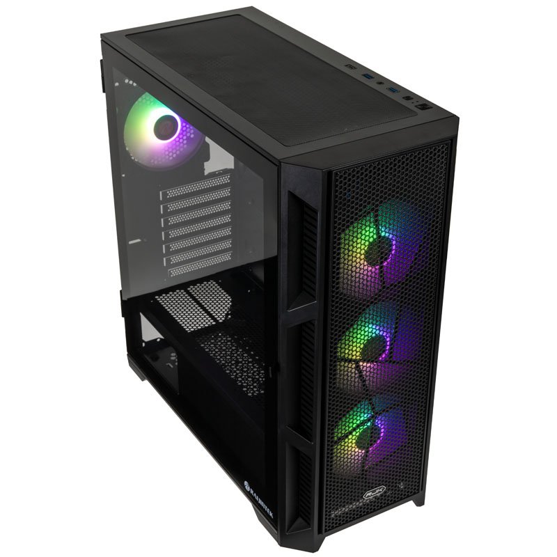 Raijintek PONOS Ultra Mesh Midi-Tower, Tempered Glass - schwarz