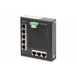 Digitus Switch réseau Gigabit Ethernet 8 ports, plat, industriel, non administrable