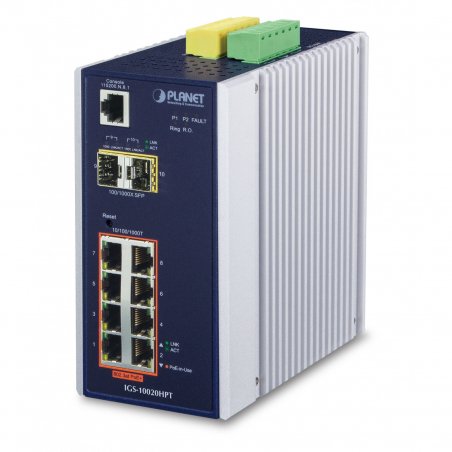 PLANET IGS-10020HPT network switch Managed L2+ Gigabit Ethernet (10/100/1000) Power over Ethernet (PoE) Black, White