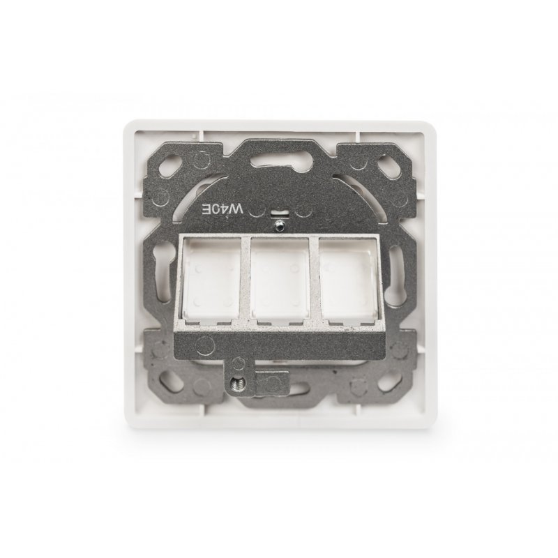 Digitus Boîtier vide pour modules Keystone, cadre de 80 x 80 mm + plaque centrale de 50x50 mm