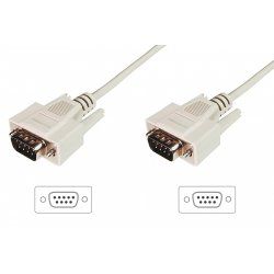Digitus Datatransfer connection cable, D-Sub9/M - D-Sub9/M