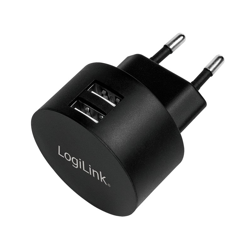 LogiLink USB socket adapter, 2x USB-port for Fast Charging, 10.5W