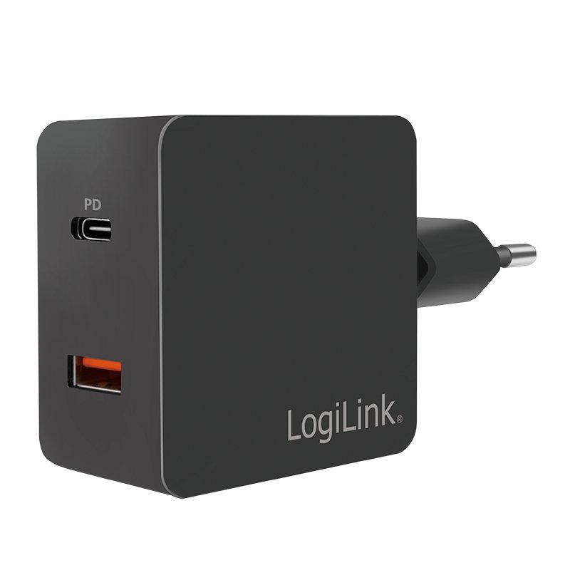 LogiLink compatible USB wall charger Netzteil - USB, USB-C - 18 Watt