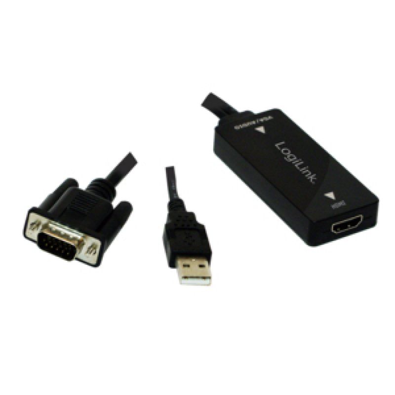 LogiLink compatible VGA with Audio to HDMI Converter - Videokonverter