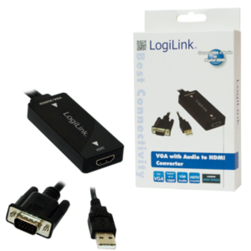 LogiLink CV0060 câble vidéo et adaptateur Noir