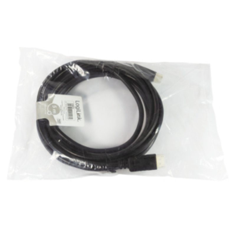 LogiLink CV0074 câble DisplayPort 5 m Noir