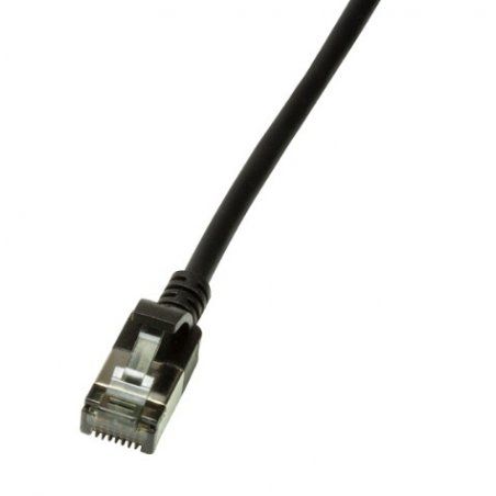 LogiLink Slim U/FTP networking cable Black 0.3 m Cat6a U/FTP (STP)