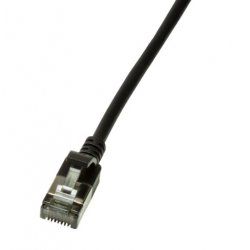 LogiLink Slim U/FTP câble de réseau Noir 1,5 m Cat6a U/FTP (STP)