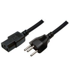 LogiLink Swiss-IEC - C13, 1.8m Noir 1,8 m Coupleur C13