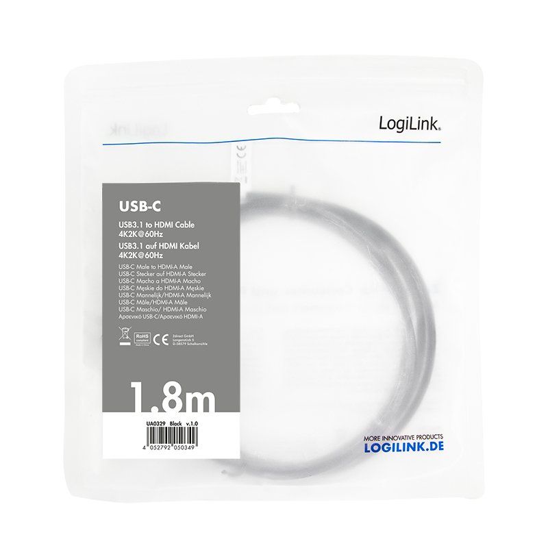LogiLink UA0329 adaptateur graphique USB Noir