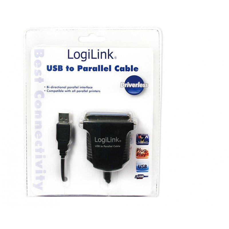 LogiLink AU0003C câble parallèle 1,5 m Noir