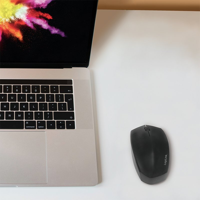 LogiLink compatible - Maus - 2.4 GHz, Bluetooth 4.2 - Schwarz