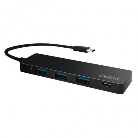 LogiLink UA0311 hub & concentrateur USB 3.2 Gen 1 (3.1 Gen 1) Type-C 5000 Mbit/s Noir