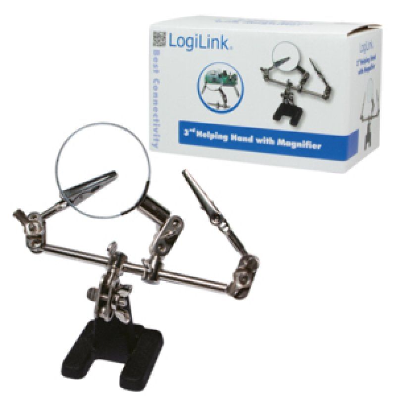 LogiLink WZ0034 loupe Noir, Acier inoxydable